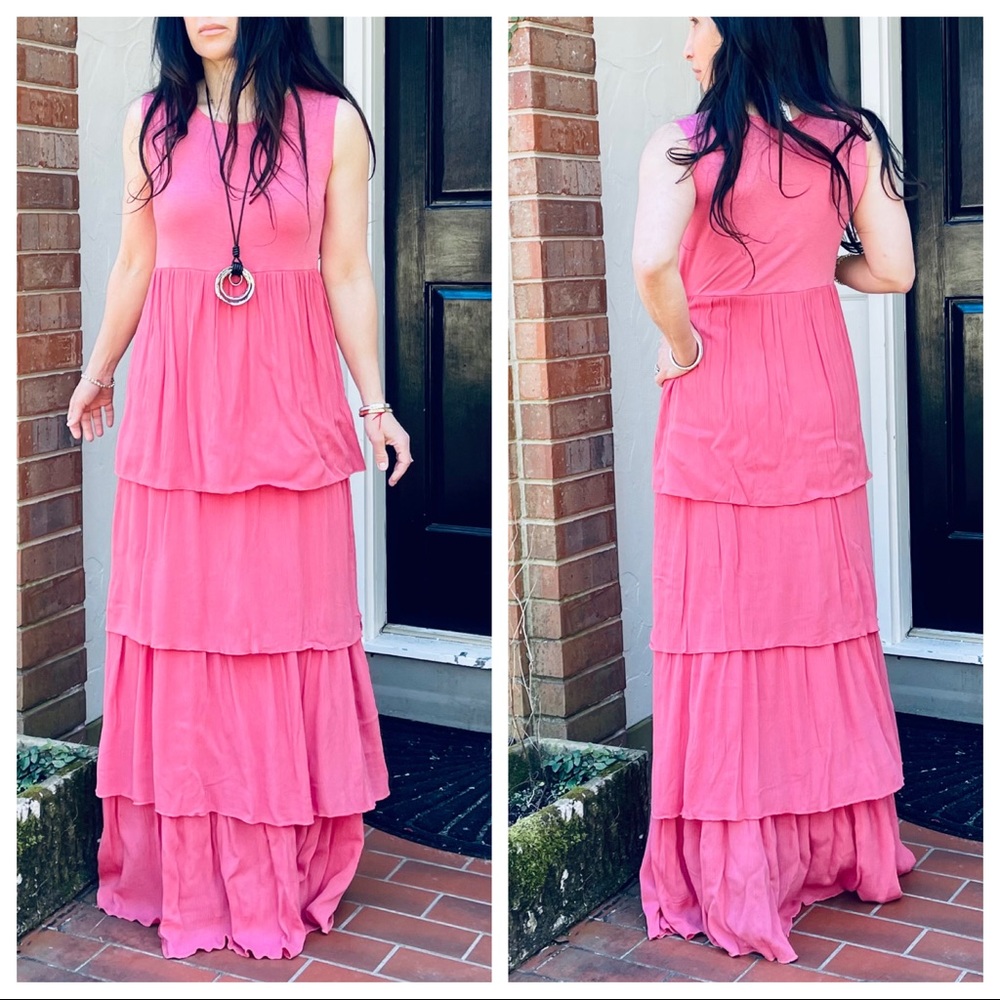 BEAUTIFUL ROSE LAYERED TANK MAXI DRESS - Picture 7 of 8